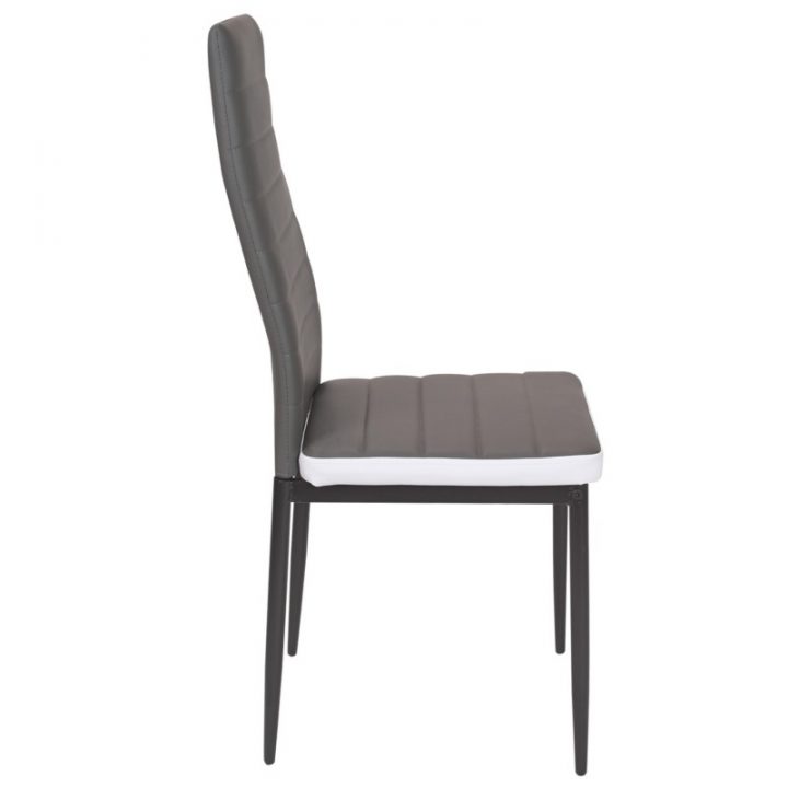 Lot De 6 Chaises Grises Et Blanches Pour Salle À Manger encequiconcerne But Chaise Romane