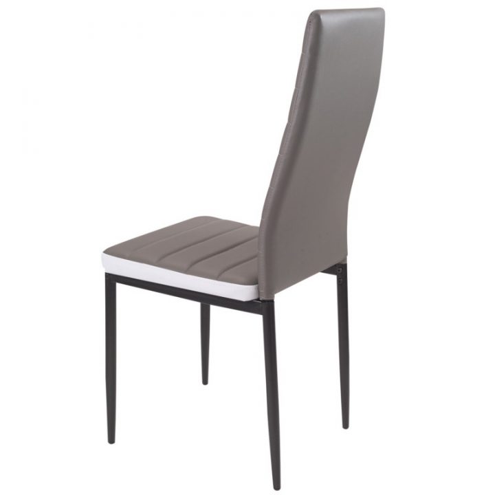 Lot De 6 Chaises Grises Et Blanches Pour Salle À Manger tout But Chaise Romane