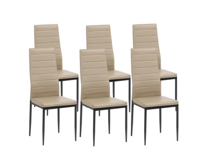 Lot De 6 Chaises Romane Taupes Pour Salle À Manger – Vente encequiconcerne But Chaise Romane