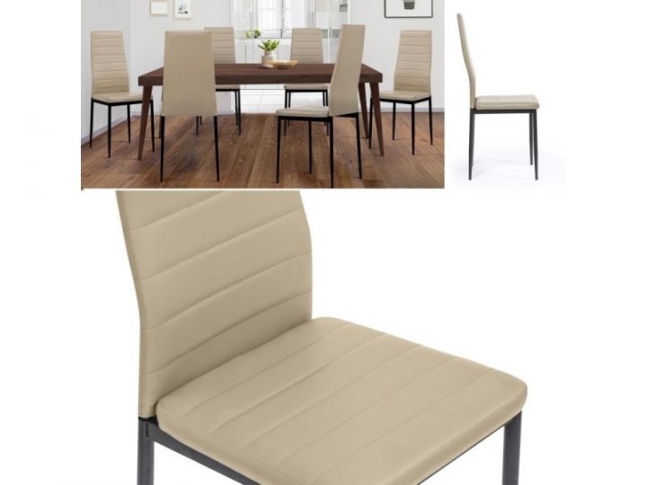 Lot De 6 Chaises Romane Taupes Pour Salle À Manger – Vente intérieur But Chaise Romane