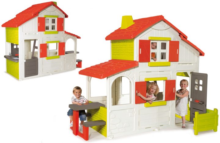 Maison Duplex Smoby | Cabane Enfants Plastique – Oogarden à Maison De Jardin Pour Enfant