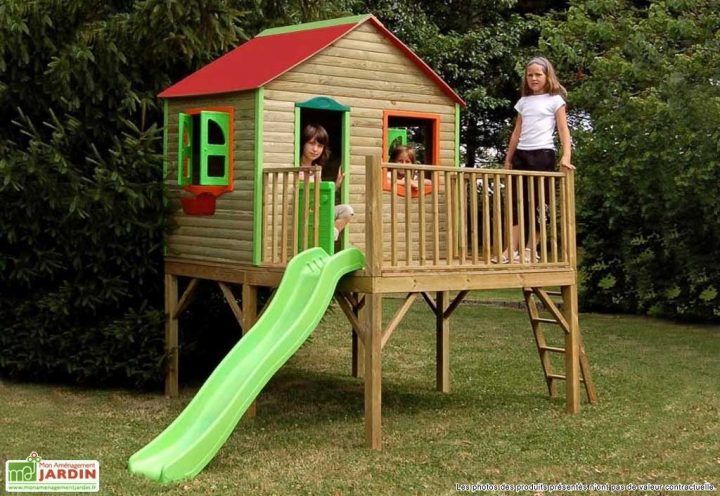 Maison Enfant Bois Et Plastique Aurore … | Maisonnette En dedans Maison De Jardin Pour Enfant