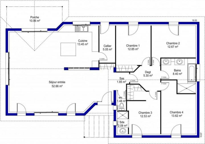 Maison Plain Pied 4 Chambres Avec Garage – Postcoitum pour Billes Polystyrène Castorama