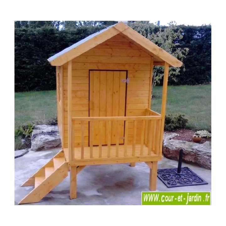 Maisonnette En Bois Sur Pilotis, Cabane De Jardin Enfants dedans Cabane De Jardin Enfant Bois