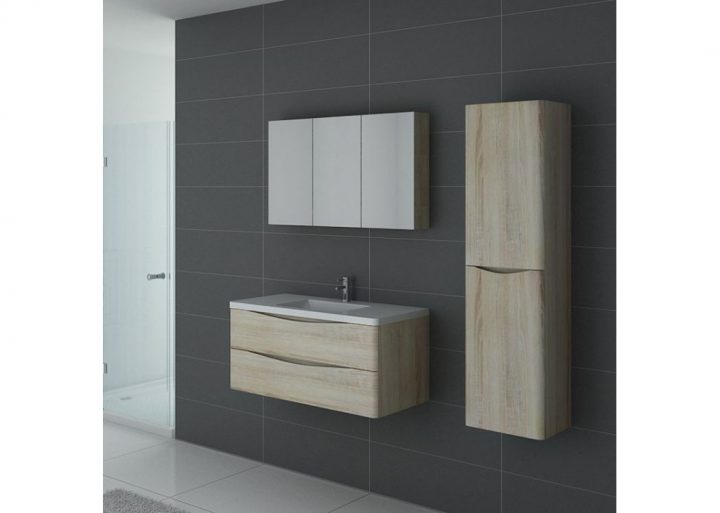 Meuble De Salle De Bain 1 M Scandinave, Meuble De Salle De pour Ixina Meuble Salle De Bain