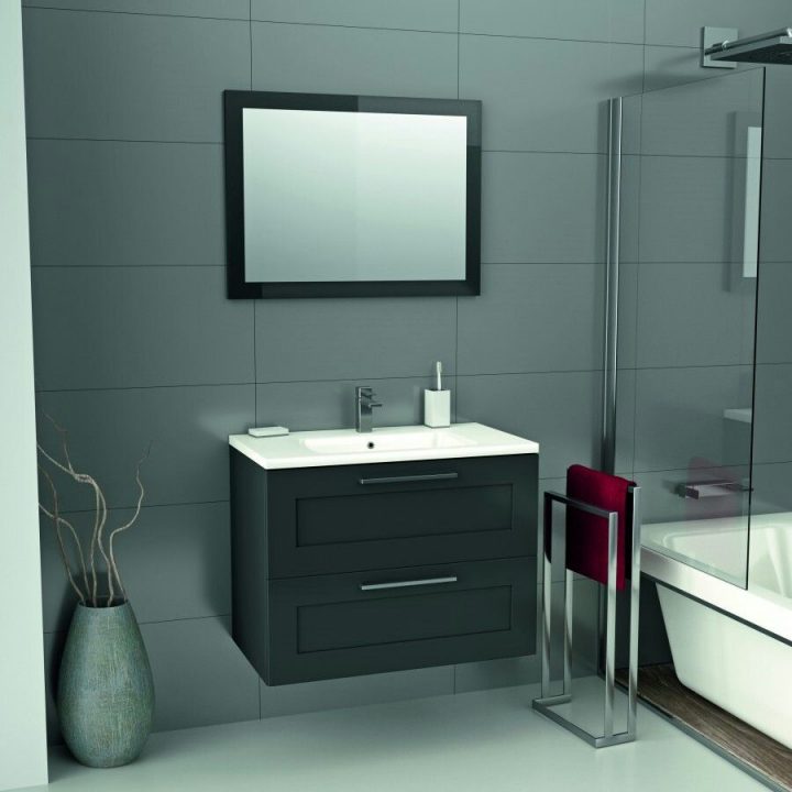 Meuble De Salle De Bain Et Vasque #lio#mrbricolage#gris encequiconcerne Meuble Salle De Bain Mr Bricolage