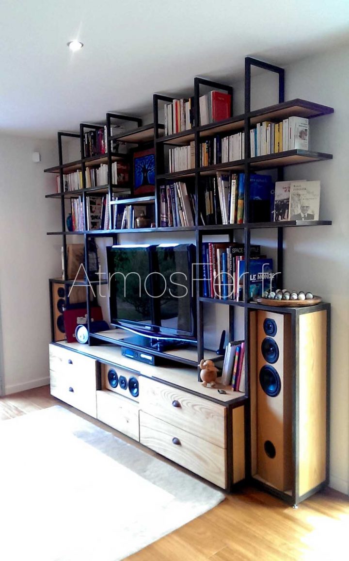 Meuble Hifi Sur Mesure – Toulouse, Atmos Fer Ferronnerie serapportantà Meuble Hifi Bois