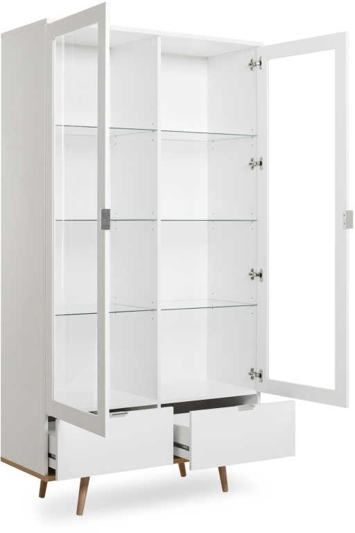 Meuble Vitrine Göteborg 54 Ton Blanc – Chêne Sonoma | Sb avec Vitrine Meuble