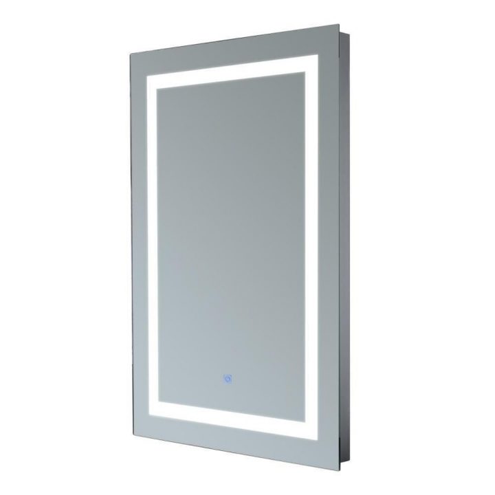 Miroir Lumineux Led Salle De Bain 38 W Interrupteur Tactile 50L X 4L X 70H  Cm serapportantà Miroir Éclairant Salle De Bain