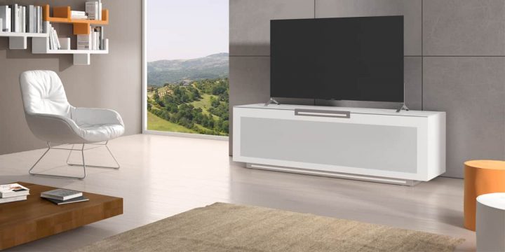 Munari Pe076 Blanc Mat | Meubles Tv Sur Easylounge tout Meuble Italien