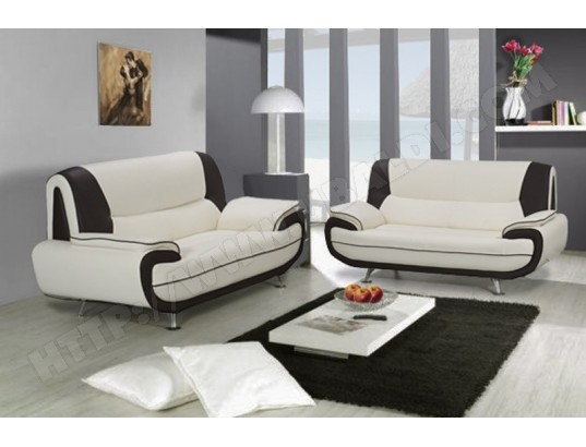 Muza – Ensemble Canapé Design Blanc Noir Mobilier Deco Ma à Canapé Muza