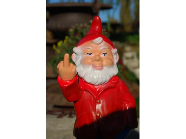 Nain De Jardin,Gnome Humouristique(Le Doigt D'Honneur concernant Nain De Jardin Doigt D Honneur