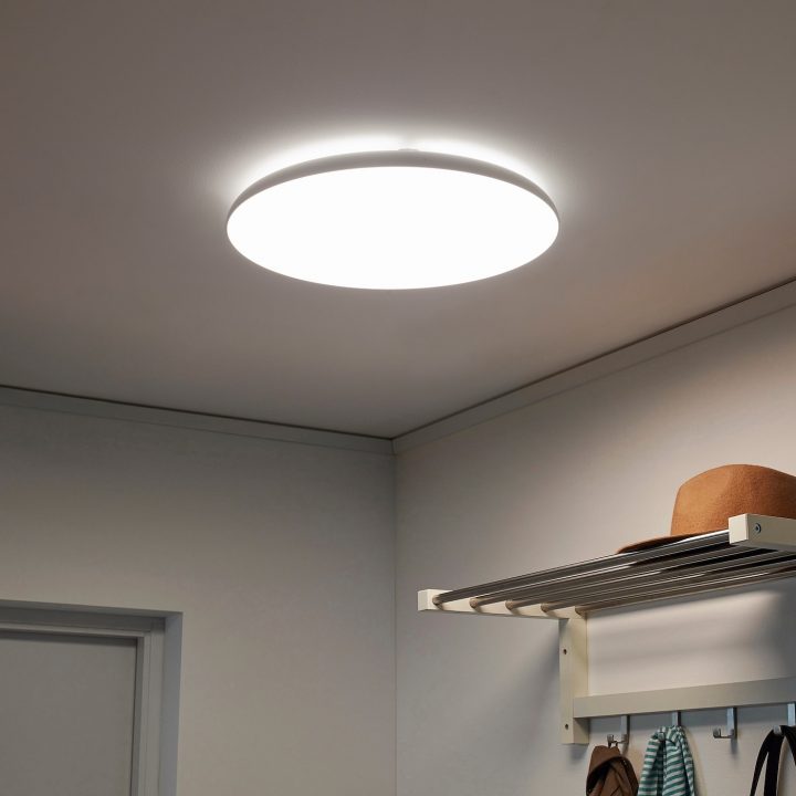 Nymåne Plafonnier À Led – Blanc encequiconcerne Plafonnier Salle De Bain Ikea