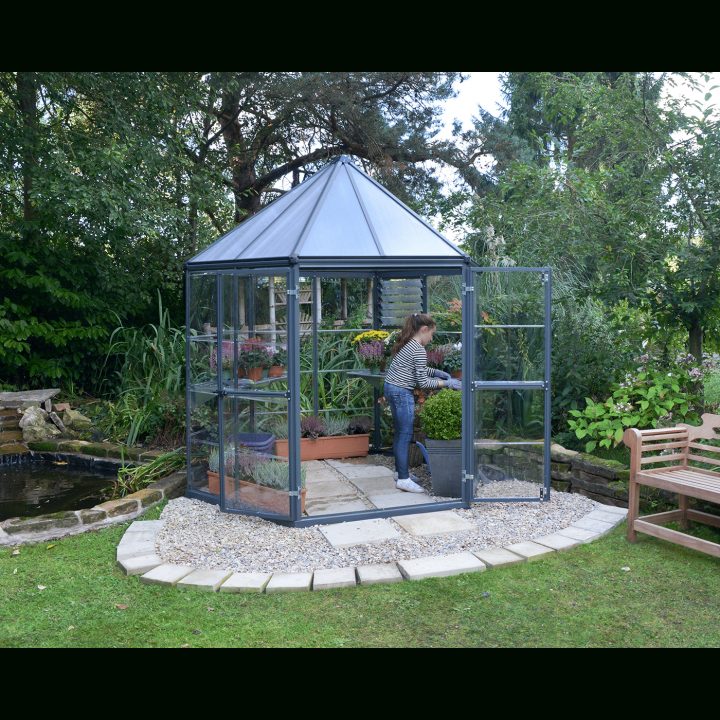 Oasis Hexagonal Greenhouse | Easy Diy Kit » Tip Top Yards pour Pergola Tuscany 4200