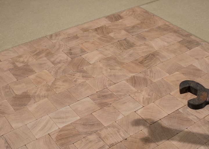 Parquet Massif Pavé Chêne Bois De Bout Vieilli Huile Cire pour Parquet Blanc Vieilli