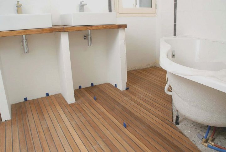 Parquet Teck Salle De Bain Carrelage Imitation Parquet avec Carrelage Imitation Teck