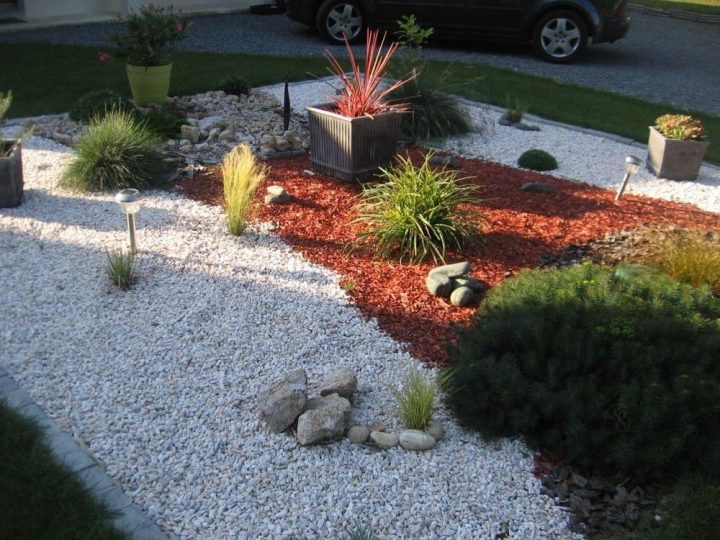 Parterre Avec Cailloux | Ecosysteme63 – Graviers Décoratif à Modele Déco Exterieur Jardin