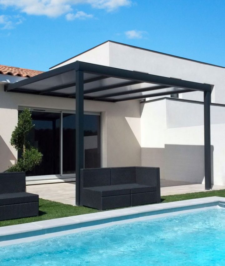 Pergola Alu 4 X 8 intérieur Pergola Adossée Ajustable