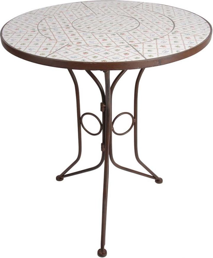 Petite Table Ronde En Céramique Et Métal Botanicae – Table dedans Table Jardin Ceramique