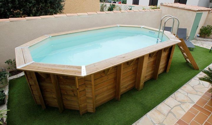 Piscine En Bois Tout Équipée 355 X 550 Océa Ubbink® destiné Piscine Bois 4X2 5