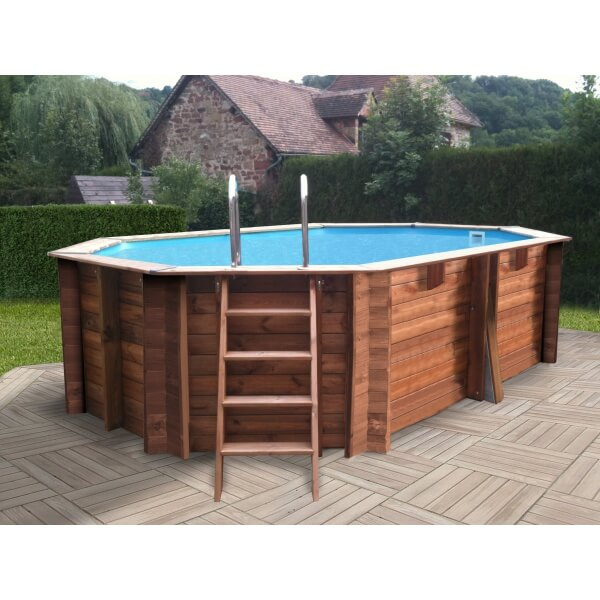 Piscine Hors-Sol Sunbay En Bois 4,46X3,36M - Mypiscine à Piscine Bois 4X2 5