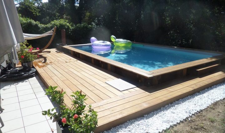 Piscine Semi Enterree 8X4 destiné Piscine Hors Sol Cora