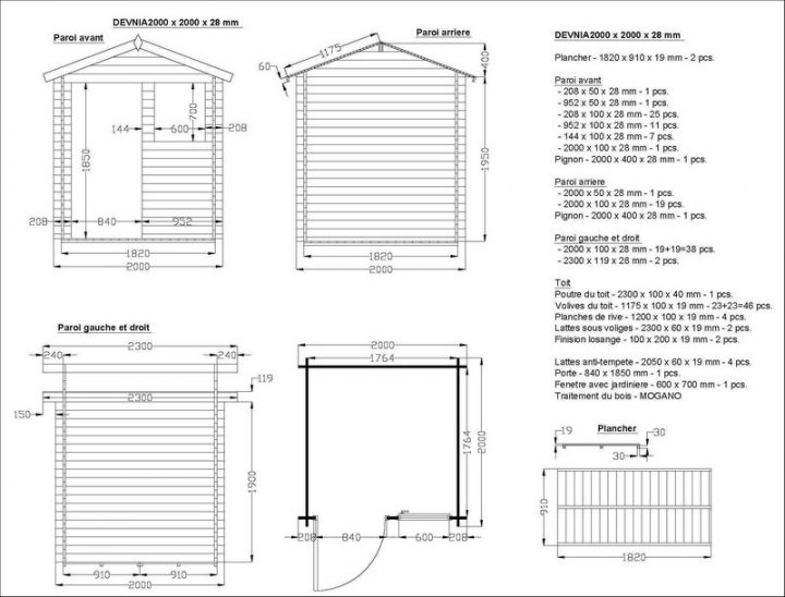 Plan Maisonnette De Jardin En Bois avec Plan Cabane De Jardin