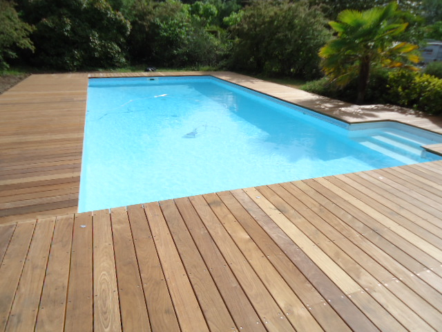 Pose Tour De Piscine Proche Mont De Marsan intérieur Terrasse Bois Piscine Sans Margelle