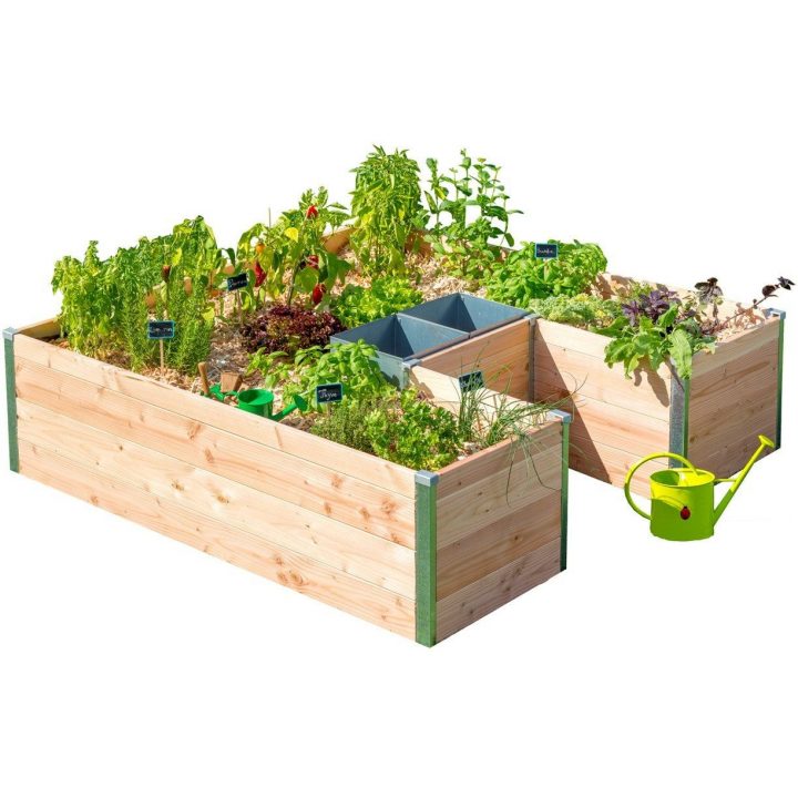 Potager Keyhole Garden Pour 4-5 Personnes 170X170Xh48Cm Mon serapportantà Chambre De Culture Pas Cher