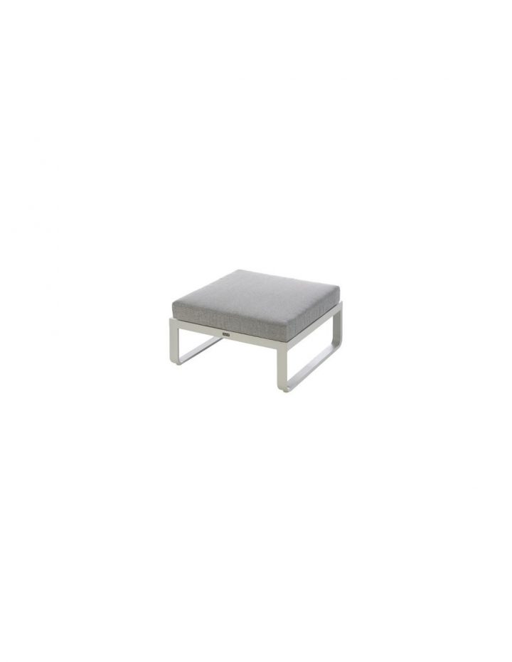 Pouf Ou Repose Pieds Absolu En Aluminium Taupe – Hespéride destiné Hesperide Absolu