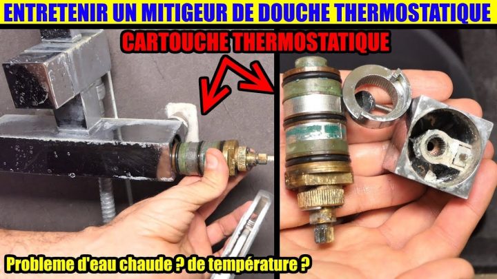 Problème Mitigeur Thermostatique Eau Chaude Détartrer La Cartouche  Thermostatique Douche Baignoire destiné Reglage Robinet Thermostatique