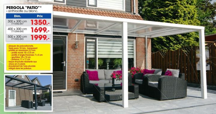 Promotion Brico Depot: Pergola Aluminium Grise 3 X 3 M serapportantà Coffres De Jardin Chez Brico Dépôt