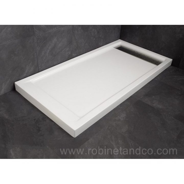 Receveur Acrylique Évacuation Caniveau Shadow – Robinet&Co tout Cabine Douche 70X120