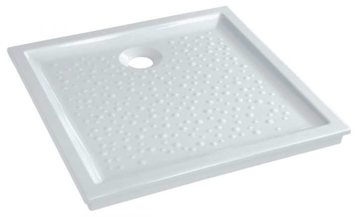 Receveur Bastia Céramique 90 X 90 Extra-Plat À Encastrer Bord Aminci  Présentant Un Accès Avec Un Ressaut Inférieur À 2 Cm Pour Bonde Siphoïd destiné Receveur De Douche Ceramique