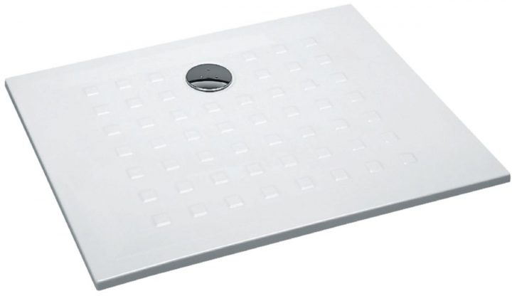 Receveur De Douche À Encastrer Matura 90 X 90 Cm En Grès Extra-Plat, Blanc  Réf. P322601 tout Receveur De Douche Ceramique