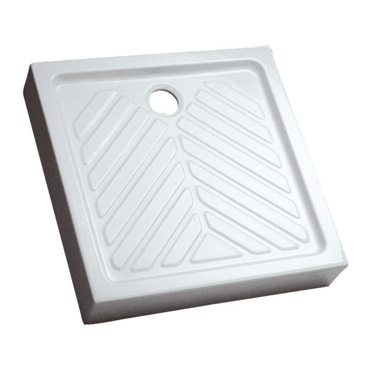 Receveur De Douche Céramique Prima Surélevé À Cuve Extra-Plate De 80 X 80  Cm Pour Bonde De 90 Mm, Fond Antiglisse Blanc Réf. 00716100000Ag2 intérieur Receveur De Douche 80X90