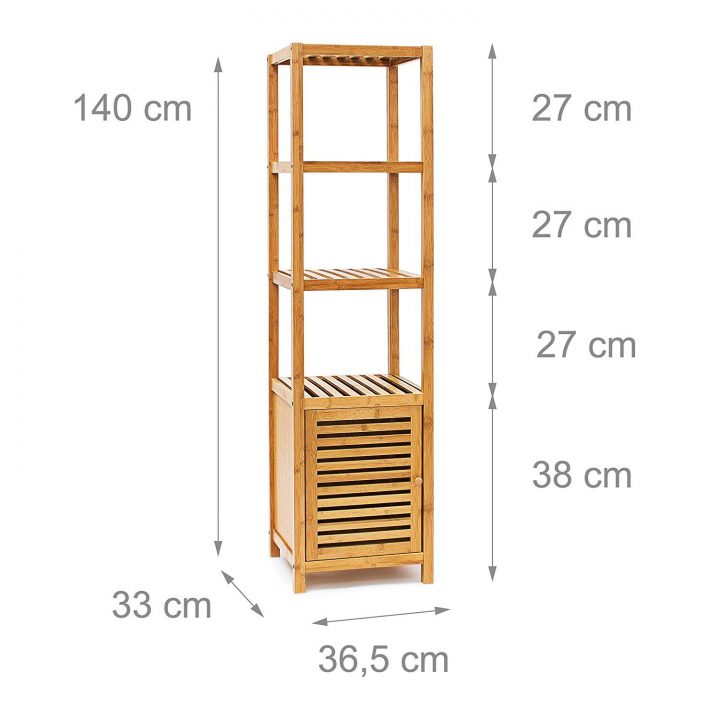 Relaxdays Étagère Pour Salle De Bain Cuisine Armoire Avec dedans Étagère Salle De Bain Bois