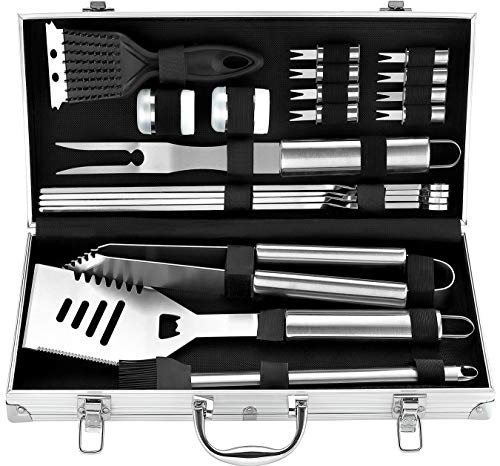 Romanticist Kit Barbecue – 20 Pc En Acier Inoxydable tout Ustensile De Jardin