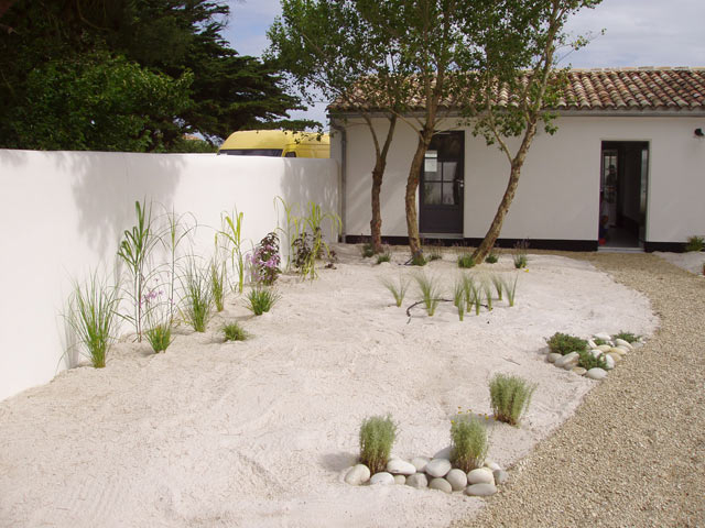 Sable Blanc Jardin – Construction Maison Béton Armé concernant Jardin Avec Galets Blancs