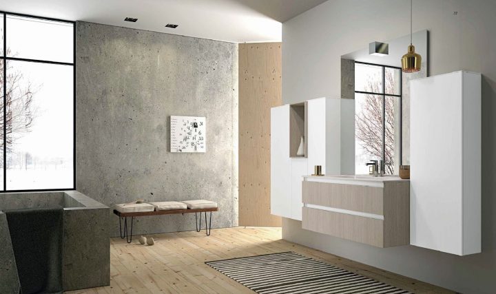 Salle De Bain Blanche Et Bois Clair – Novocom.top destiné Meuble Salle De Bain Bois Clair