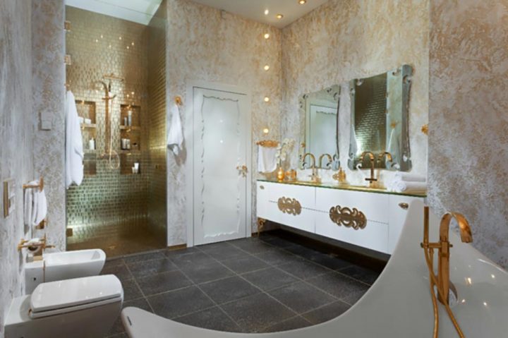 Salle De Bain De Luxe Chic Et Originale | Design Feria avec Luxe Salle De Bain