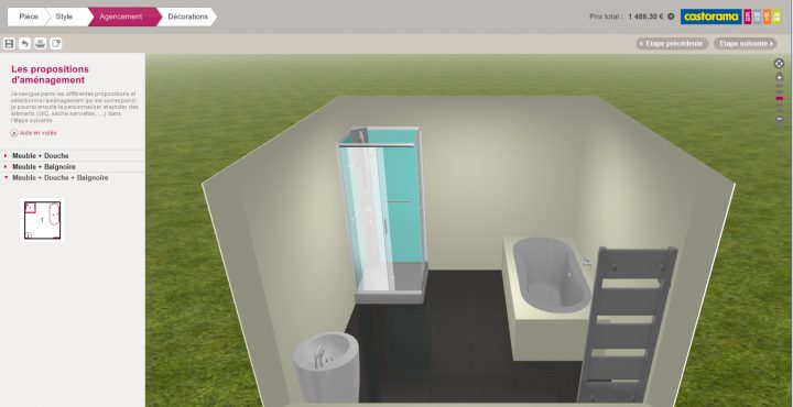 Salle De Bain En 3D : Les Logiciels En Ligne Et Leur concernant Casto 3D Salle De Bain