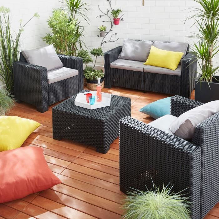 Salon De Jardin Allibert Hawaï Gris – Abri De Jardin Et intérieur Salon De Jardin Hawai