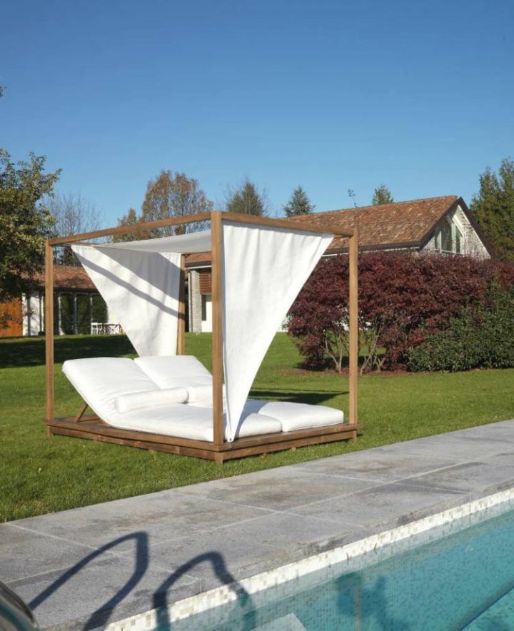 Salon De Jardin, Bains De Soleil Et Poufs – 20 Meubles Lounge destiné Lit Exterieur Jardin