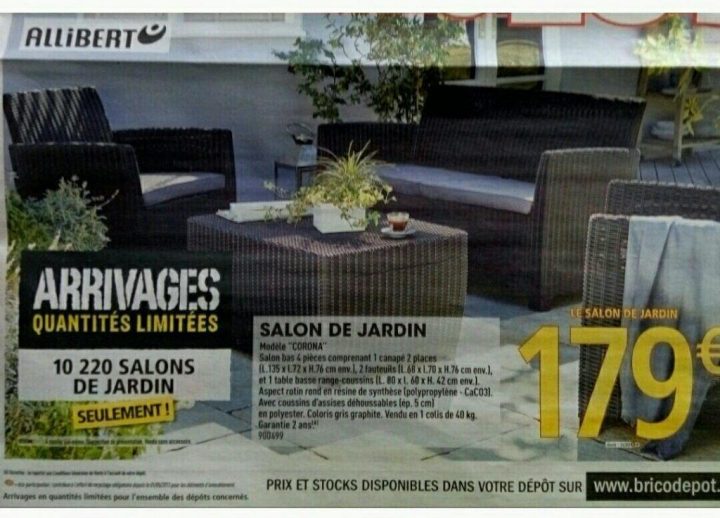 Salon De Jardin – Dealabs tout Coffres De Jardin Chez Brico Dépôt