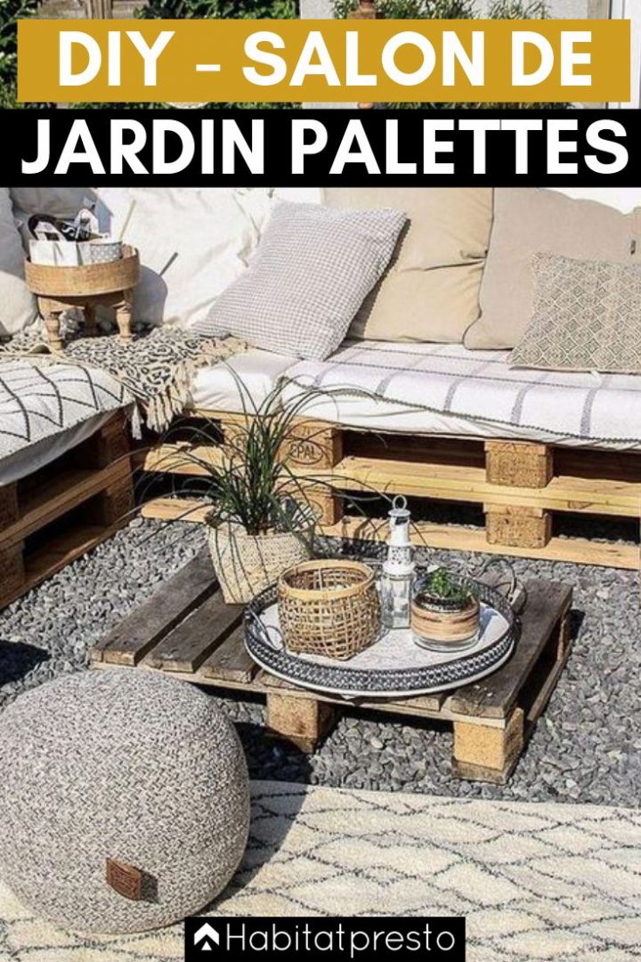 Salon De Jardin En Palettes : 10 Idées Déco Originales intérieur Fabriquer Banquette Balcon