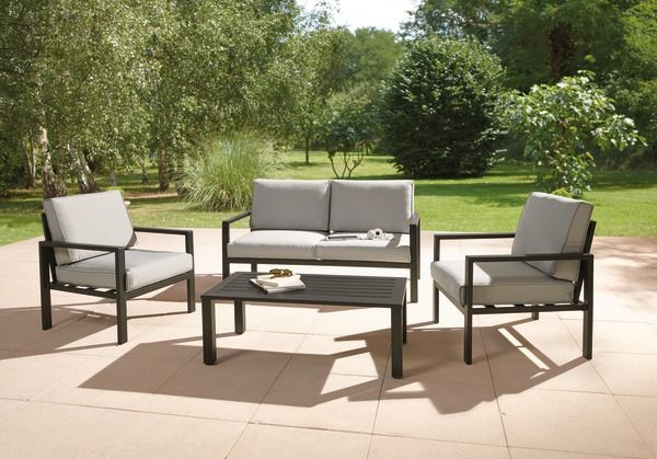 Salon De Jardin Sakar Blooma Aluminium Pas Cher – Salon De tout Salon De Jardin California