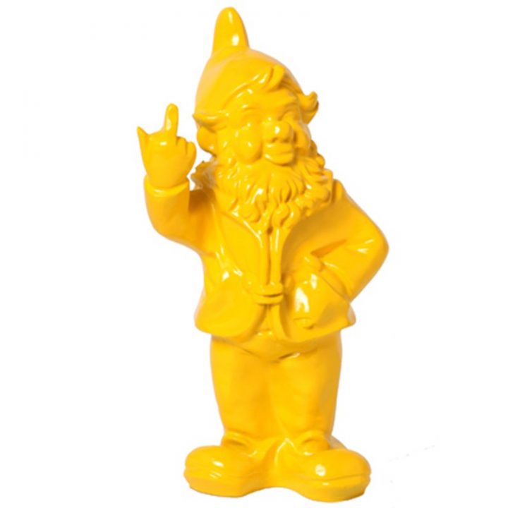 Statue En Résine Nain De Jardin Doigt D'Honneur Jaune – 33 Cm intérieur Nain De Jardin Doigt D Honneur