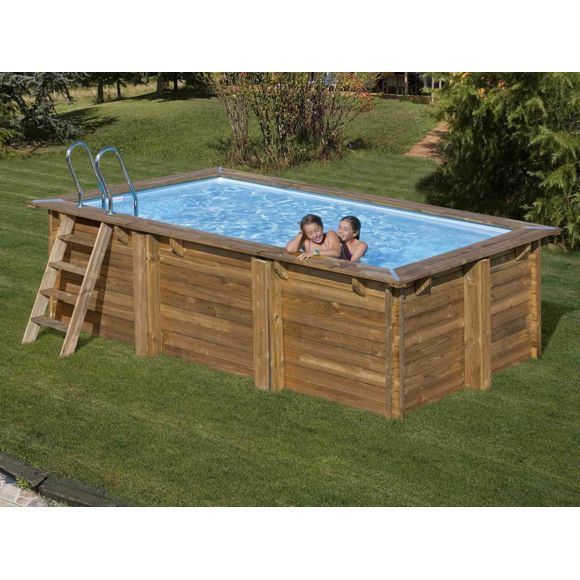 Sunbay – Piscine Bois Marbella 4,27 X 2,77 X 1,19 M – Pas avec Piscine Composite Pas Cher