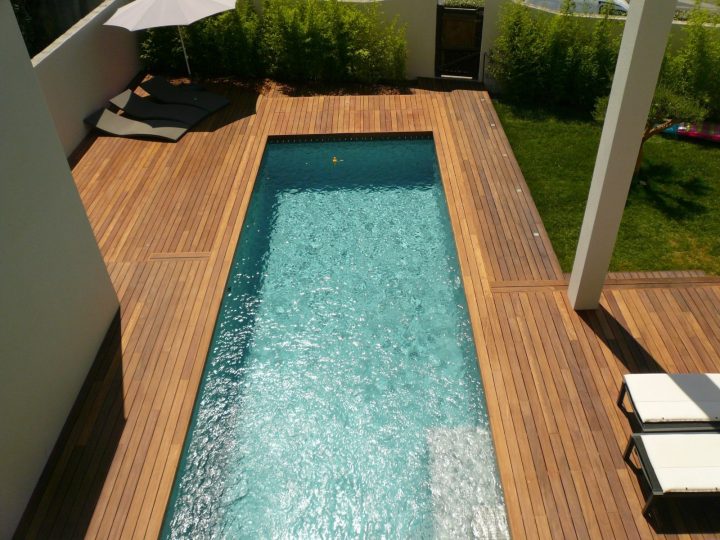 Terrasse Bois Piscine Sans Margelle Design Photo dedans Terrasse Bois Piscine Sans Margelle